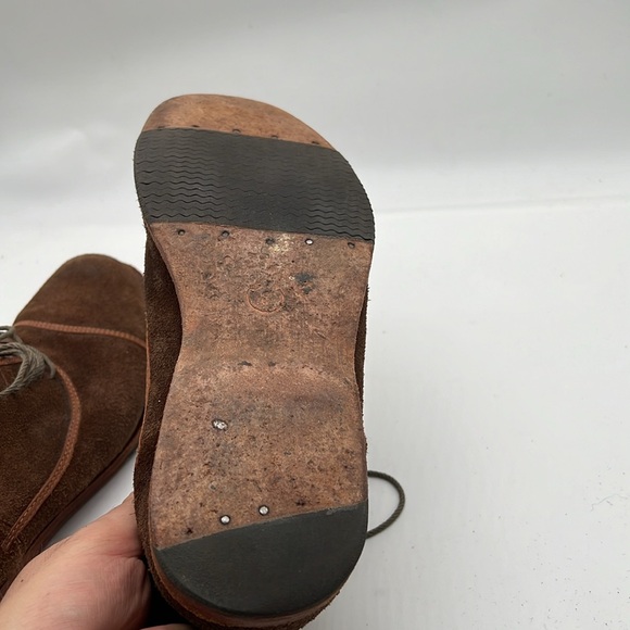 TIMBERLAND BOOT COMPANY Cap-Toe Oxfords Shoes Sz 8 M Brown Suede Leather - Picture 9 of 12